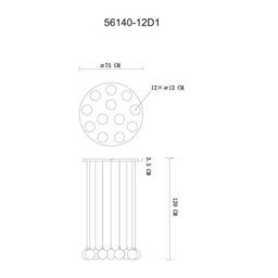 Luminosa Lighting Luminosa Riha Cluster Pendant Ceiling Light Nickel Matt Balls Opal Glass Shade 12X G9 3000K - thumbnail 4