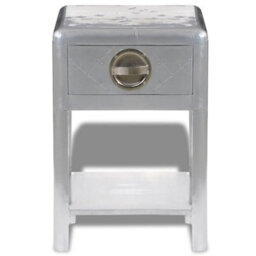 Vidaxl Aviator End Table With 1 Drawer Vintage Aircraft Airman Style - thumbnail 2