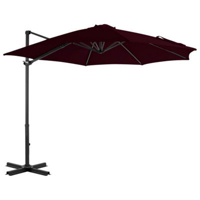 Walplus Cantilever Garden Parasol With Aluminium Pole Red 300 Cm - image 1