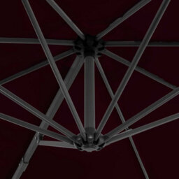 Walplus Cantilever Garden Parasol With Aluminium Pole Red 300 Cm - thumbnail 5