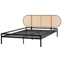 Beliani Bed Pe Rattan Boulin 160 X 200 Cm (Eu King Size) Black - thumbnail 4