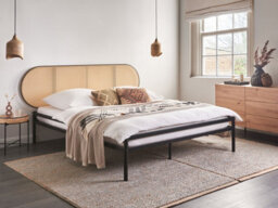 Beliani Bed Pe Rattan Boulin 160 X 200 Cm (Eu King Size) Black - thumbnail 2