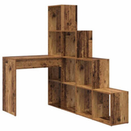 Berkfield Modern Corner Desk Old Wood 101.5 X 149.5 X 149.5 Cm Engineered Wood - thumbnail 1
