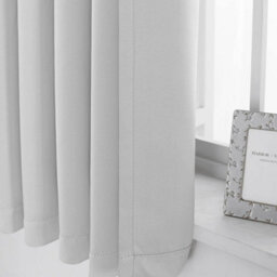 Aspire Homeware Light Grey Plain Blackout Curtain Room Darkening Pencil Pleat Curtain Pair (W)117Cm X (D)137Cm With Tie Back Pair - thumbnail 7
