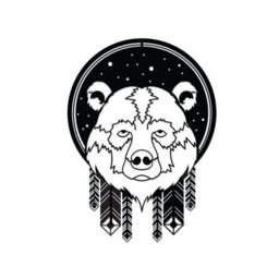 Decortie Modern Metal Wall Art Bear Theme Home Ornament Decorative Minimalist Design Hanging Wall Sculpture, Black - thumbnail 2