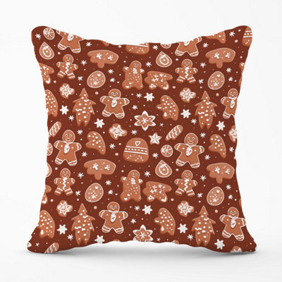 Warren Reed Designer Gingerbread Cookies Outdoor Cushion 45Cm X 45Cm - image 1
