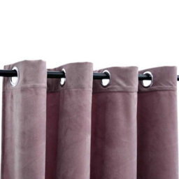 Walplus Blackout Curtains With Rings 2Pcs Velvet Antique Pink 140X245Cm - thumbnail 3