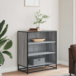 Berkfield Sideboard Grey Sonoma 68X35X76 Cm Engineered Wood And Metal - thumbnail 3
