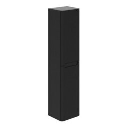Plum&clay Solara Fluted Black Wall Mounted Bathroom Tall Storage Cabinet Unit Bathroom Furniture - thumbnail 2