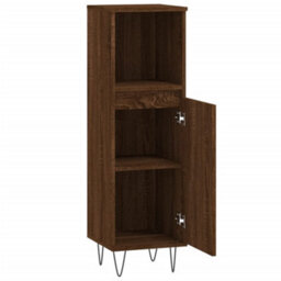 Walplus Bathroom Cabinet Brown Oak 30X30X100 Cm Engineered Wood - thumbnail 6