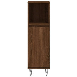 Walplus Bathroom Cabinet Brown Oak 30X30X100 Cm Engineered Wood - thumbnail 5