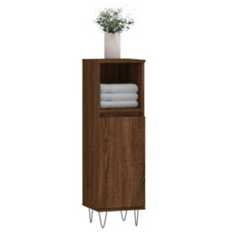 Walplus Bathroom Cabinet Brown Oak 30X30X100 Cm Engineered Wood - thumbnail 3