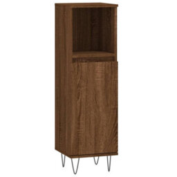 Walplus Bathroom Cabinet Brown Oak 30X30X100 Cm Engineered Wood - thumbnail 2