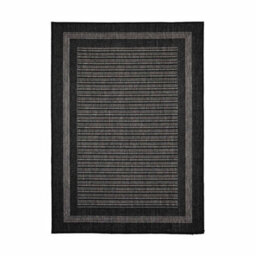 Melrose County Flatweave Black Bordered Indoor Non-Slip Area Rug 060/110Cm - thumbnail 5