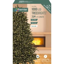 Treebrights 1000 Warm White Led String Lights With Timer Function Green Cable - thumbnail 2
