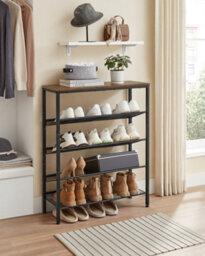 LEDREM Shoe Rack, 5-Tier Shoe Rack Organizer For Closet Entryway With Storage Shelves And Top, Freestanding - thumbnail 7