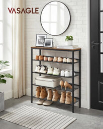 LEDREM Shoe Rack, 5-Tier Shoe Rack Organizer For Closet Entryway With Storage Shelves And Top, Freestanding - thumbnail 1