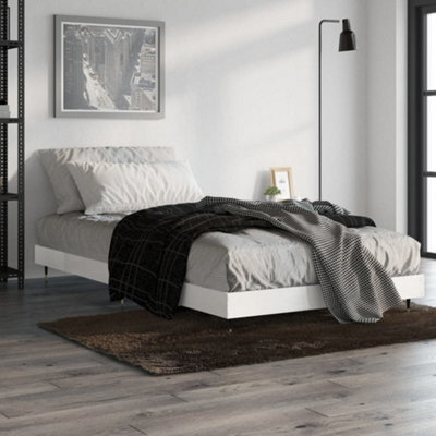 Berkfield Bed Frame High Gloss White 90X190 Cm 3Ft Single Engineered Wood - image 1