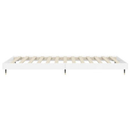 Berkfield Bed Frame High Gloss White 90X190 Cm 3Ft Single Engineered Wood - thumbnail 7