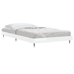 Berkfield Bed Frame High Gloss White 90X190 Cm 3Ft Single Engineered Wood - thumbnail 4