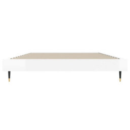 Berkfield Bed Frame High Gloss White 90X190 Cm 3Ft Single Engineered Wood - thumbnail 6