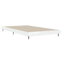 Berkfield Bed Frame High Gloss White 90X190 Cm 3Ft Single Engineered Wood - thumbnail 5