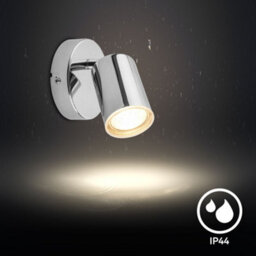 Briloner Chrome Metal Gu10 Wall Spotlight Adjustable Ip44 Max 9W - thumbnail 4