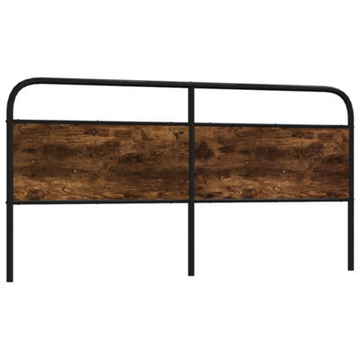 Berkfield Headboard Smoked Oak 190 Cm Steel And Engineered Wood - image 1