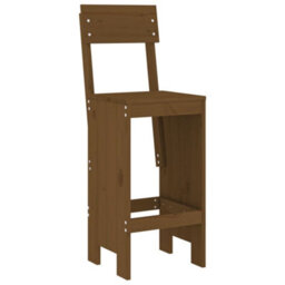 Berkfield 5 Piece Garden Bar Set Honey Brown Solid Wood Pine - thumbnail 4
