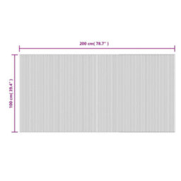 Berkfield Rug Rectangular Grey 100X200 Cm Bamboo - thumbnail 8