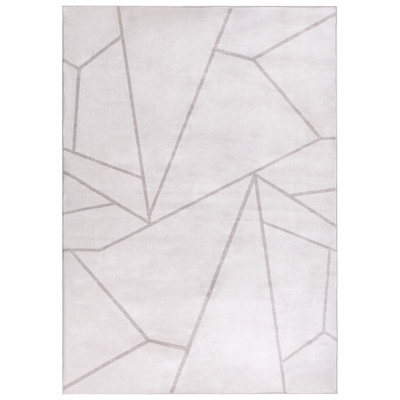 Beliani Rug Posof Light Beige 160 X 230 Cm - image 1
