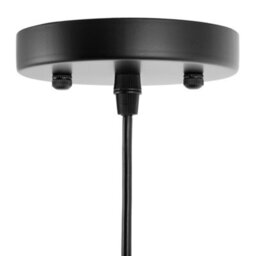 Beliani Pendant Lamp Black Metal Mesh Vintage Ceiling Light, 41Cm Diameter, 99Cm Drop - thumbnail 6
