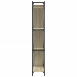 Berkfield Durable Bookcase Sonoma Oak 79X30X180 Cm Engineered Wood And Metal - thumbnail 6