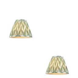 Loops Elegant Cotswold Green 2 Pack 25Cm Tapered Cylinder Lamp Shades - thumbnail 1