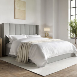 Stratus Interiors Madison Dusk Wing Back Ottoman Storage Bed Cream And Grey - Super King - thumbnail 7