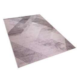 Beliani Rug Pink Polyester 160 X 230 Cm Low Pile Abstract Contemporary Area Rug - thumbnail 3