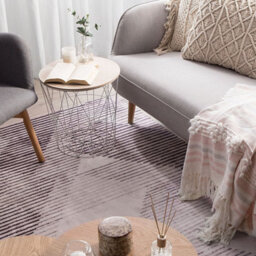Beliani Rug Pink Polyester 160 X 230 Cm Low Pile Abstract Contemporary Area Rug - thumbnail 2