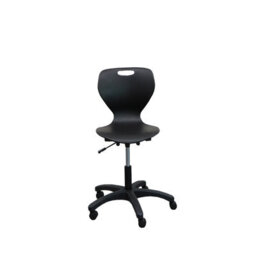 Set Of  4 Scm Swivel Office Chair With Adjustable Seat Height, Black Swivel Chairs - thumbnail 1