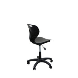 Set Of  4 Scm Swivel Office Chair With Adjustable Seat Height, Black Swivel Chairs - thumbnail 2