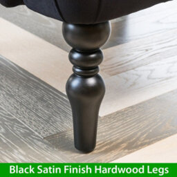The Furniture Market Chatsworth Black Velvet Button Upholstered Armchair - thumbnail 7
