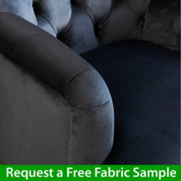 The Furniture Market Chatsworth Black Velvet Button Upholstered Armchair - thumbnail 6
