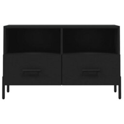 Walplus Tv Cabinet Black 80X36X50 Cm Engineered Wood - thumbnail 5