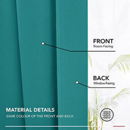 Deconovo Pencil Pleated Blackout Curtains Thermal Insulated Pencil Pleat Curtains 52 X 90 Inch Turquoise 2 Panels - thumbnail 8