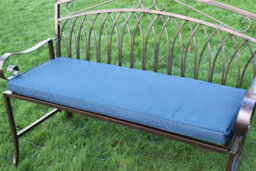 Garden Market Place Furniture Cushion For 2 Seater Metal Garden Bench-Navy Blue - thumbnail 1
