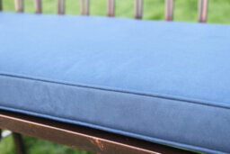 Garden Market Place Furniture Cushion For 2 Seater Metal Garden Bench-Navy Blue - thumbnail 2