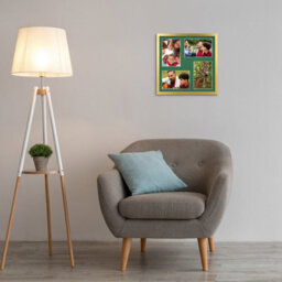 AK Frames 12X12 Gold Sleek Multi Photo Frame With Emerald Mount - Holds 4 Apertures (4X) 6X4 Photos - thumbnail 3