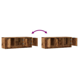 Berkfield Tv Cabinet Old Wood 102X35X36.5 Cm Engineered Wood - thumbnail 7