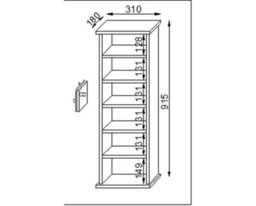 Vcm Wood Cd Dvd Stand Shelf Cabinet Vostan - thumbnail 4