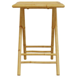 Berkfield 3 Piece Bistro Set Bamboo - thumbnail 6