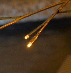Festive Champagne Twig Christmas Tree With Trad Warm White Leds - 6Ft (180Cm) - thumbnail 3